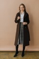 Удлиненное пальто с накладными карманами AS55/коричневый1